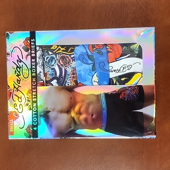 Ed Hardy 4pk Cotton Stretch Boxer Briefs New in Box! - Picture 1 of 4